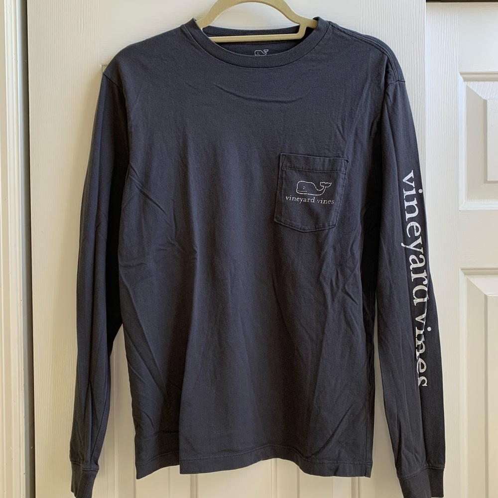 Vintage Whale Long-Sleeve Pocket Tee
